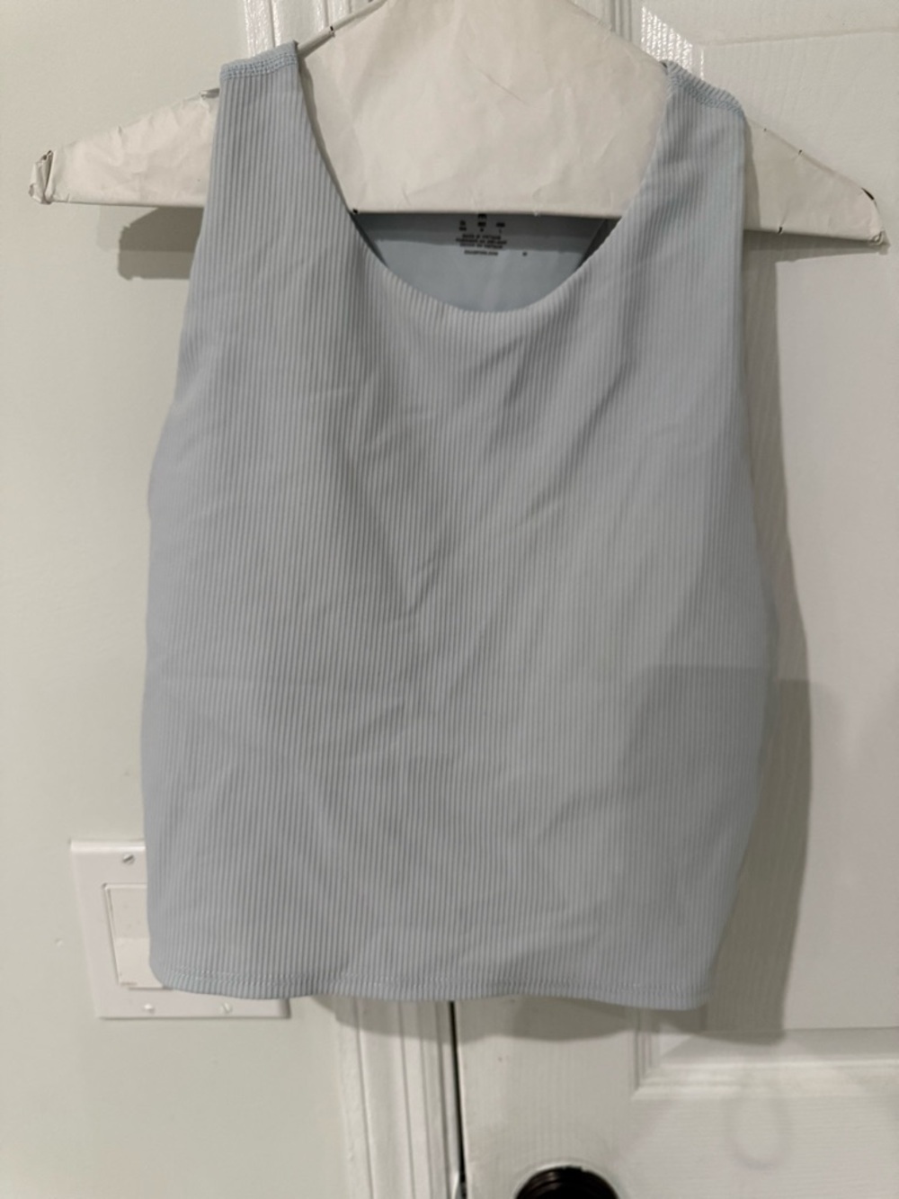 Champion compression blue sports crop top — Ribbed